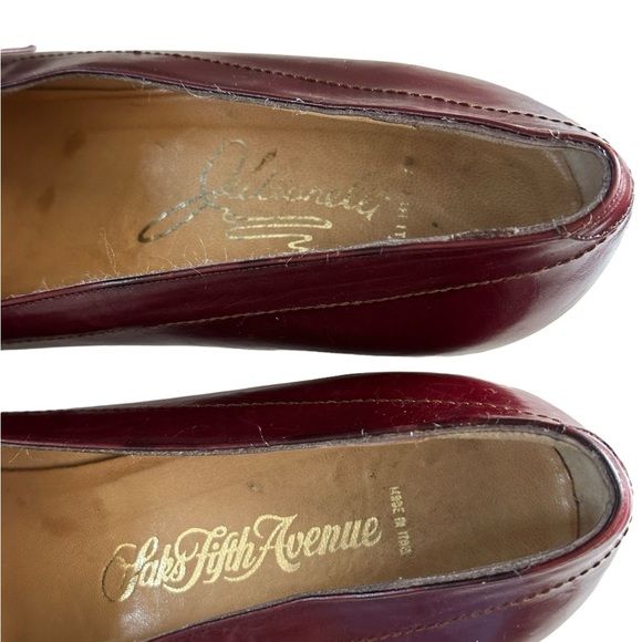 Julianelli Vintage Leather Blocked Heels Librarian Loafers Dress Shoes Size 9AA - Picture 10 of 11